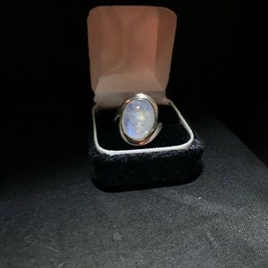 Sterling silver and moonstone ring